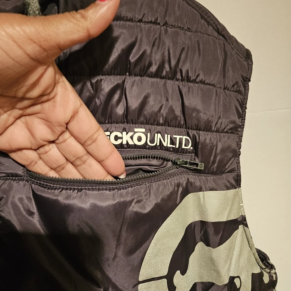 ECKO UNLTD Quilted Vest, Men's, Size 3X, Quilted Vest with Hood - Picture 2 of 8